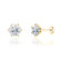 ELOISE - Round Lab Diamond 18k Yellow Gold Lotus Leaf Stud Earrings Earrings Lily Arkwright