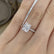 COCO - Emerald Moissanite & Diamond 18k Yellow Gold Petite Hidden Halo Triple Pavé Ring