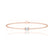 JADA - Emerald Lab Diamond Solitaire Bracelet 18k Rose Gold Bracelet Lily Arkwright