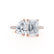 CELESTE - Toi et Moi Lab Diamond Emerald & Pear Diamond Band Ring 18k Rose Gold Engagement Ring Lily Arkwright