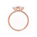 CELESTE - Toi et Moi Lab Diamond Emerald & Pear Diamond Band Ring 18k Rose Gold Engagement Ring Lily Arkwright