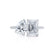 CELESTE - Toi et Moi Lab Diamond Emerald & Pear Diamond Band Ring 18k White Gold Engagement Ring Lily Arkwright