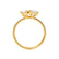 CELESTE - Toi et Moi Lab Diamond Emerald & Pear Diamond Band Ring 18k Yellow Gold Engagement Ring Lily Arkwright