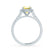 OPHELIA - Lab Grown Yellow Sapphire & Diamond Platinum 950 Halo Engagement Ring Lily Arkwright