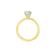 IRIS - Emerald Moissanite 18k Yellow Gold Petite Channel Set Ring Engagement Ring Lily Arkwright